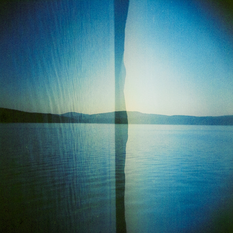 Double exposure of Timothy Lake in Mt. Hood National Forest
