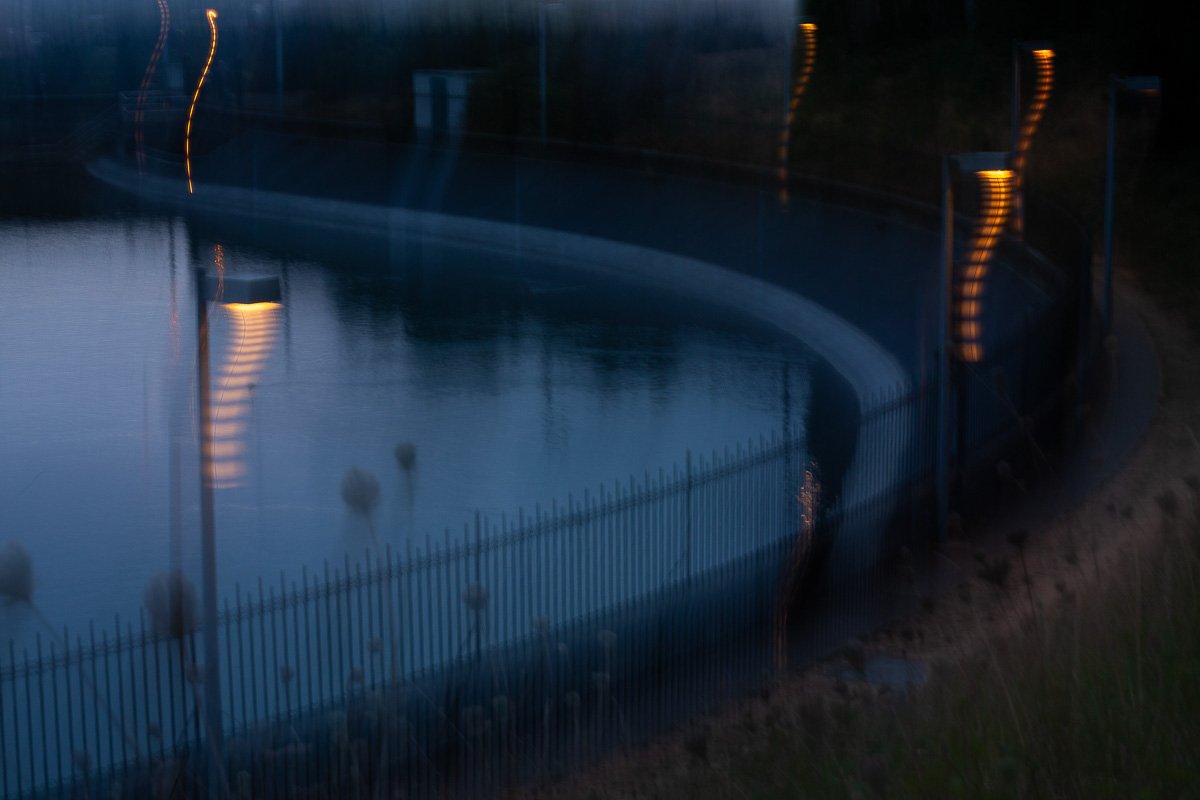 Long exposure experimental photo at Mt. Tabor Park in Portland, OR