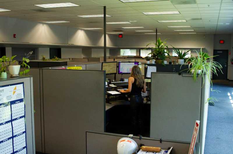 Environmental portrait in the office of Oregon Metal
Services